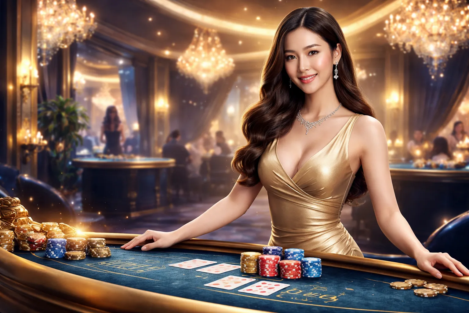Máy nổ hũ với biểu tượng jackpot và tiền vàng